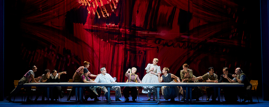 Darsteller Ali Meyer (Bild rechts) :: Burgtheater Wien 2025 :: Herr Puntila und sein Knecht Matti :: © Burgtheater Wien / Tommy Hetzel